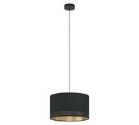 Lustre Moderne en Tissu Noir Et Or 1 Lumière GL0450