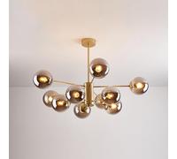 Lustre Moderne en Verre à intensité Variable - Suspension élégante pour Salle à Manger, Chambre et Cuisine - Installation Facile - Plafonnier décoratif pour Une décoration intérieure élégant