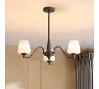 Lustre Moderne en Verre Laiteux du Milieu du siècle, Bronze huilé, Style Sputnik, luminaire Suspendu de Style Rustique, idéal pour Un Salon, Une Chambre à Coucher, Une Cuisine ou Un îlot de