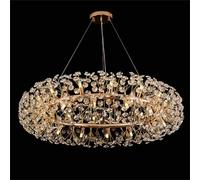 Lustre Moderne Firework Gold Crystal S, D60 cm, Suspension Ronde en Forme de Pissenlit, idéale pour la Salle à Manger, Le Salon, la Chambre, la cuisin