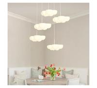 Lustre moderne for salle à manger, lampe suspendue flottante blanche nuage, éclairage d'îlot de cuisine, intérieur,Lustres(RC Dimmable,B 5 heads)