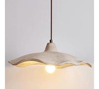 Lustre moderne, lampe à suspension LED, forme en béton avec abat-jour en ciment rural pour îlot de cuisine, couloir, entrée (taille : 9,8 pouces)