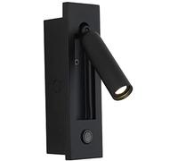 Lustre Moderne, Lampe de Chevet, Applique Murale câblée avec Interrupteur, Spot LED encastrable, réglable à 350° +°, pour tête de lit, Lampe de Chevet pour Chambre d'hôtel