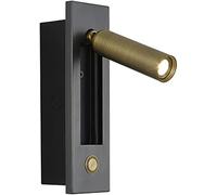 Lustre Moderne, Lampe de Chevet, Applique Murale câblée avec Interrupteur, Spot LED encastrable, réglable à 350° +°, pour tête de lit, Lampe de Chevet pour Chambre d'hôtel