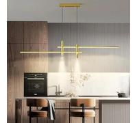 Lustre moderne , Lampe Led suspendue au design nordique moderne, luminaire décoratif d'intérieur, idéal for une cuisine, île, Table à manger ou salle , , for un Restaurant maison(Golden 80cm,Dimmable)