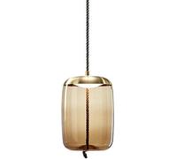 Lustre moderne Lampes suspendues en verre de mode Europe du Nord Lustre de salle à manger Moderne Simple Bar Lampes suspendues Abat-jour en verre ambré Lustre devant le miroir Personali Star of Light