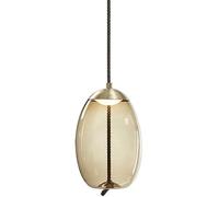 Lustre moderne Lampes suspendues en verre de mode Europe du Nord Lustre de salle à manger Moderne Simple Bar Lampes suspendues Abat-jour en verre ambré Lustre devant le miroir Personali Star of Light