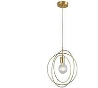 Lustre Moderne, Lustre Moderne Simple en Laiton doré avec Anneau, luminaire Suspendu à Une tête, plafonnier loft, Lampe Suspendue