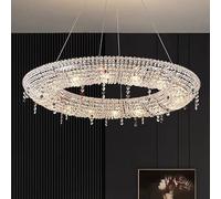 Lustre moderne, Lustres en cristal LED italiens de luxe for la maison, villa, le salon et salle à manger : suspensions, luminaires d'intérieur(3 lights changeable,D50cm)