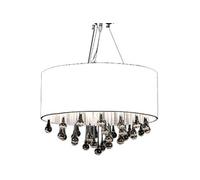 vidaXL Lustre Plafonnier 60345 – Moderne en cristal avec 85 cristaux – Blanc