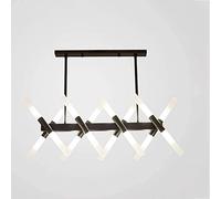 Lustre Moderne Polygonal, Suspension Géométrique Minimaliste, Luminaire Suspendu Style Milieu Du Siècle, Douille G4, 16 Lumières Dorées, Idéal Pour La Cuisine Et Le Salon./Noir/16 Lumières