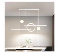 Lustre Moderne pour Salle à Manger, Suspension Lumineuse, éclairage intérieur, plafonnier, Lustre LED Compatible avec Le Salon (Double Boule Blanche)