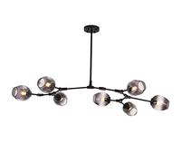 Lustre moléculaire Moderne - Lampe Suspendue Satellite à 7 lumières pour Salon Plafonnier Rotatif Nordique à Bulles avec Abat-Jour en Verre Design Contemporain Fabriqué en Chine
