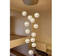 Lustre Multi-lumières en Duplex Creux pour Salon, loft, Multi-Boules, Minimaliste, escalier, Long, Moderne, créatif, hôtel, Villa, Cage d'escalier, Haut Plafond, Suspension, Abat-Jour en cri