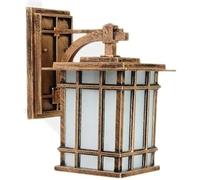 Lustre Mural Moderne en Laiton, Lanterne Murale en Fer, Applique Murale rétro étanche avec Verre Artistique, Finition Bronze huilé, Lampe Murale décorative pour la Maison, Lampe Suspendue de Plafond