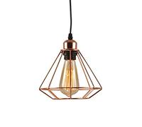 Lustre Nordique en Fer - Simple et Tendance, Petite Lampe Suspendue Classique en Or Rose avec Ampoule E27, Hauteur réglable, luminaire décoratif d'intérieur