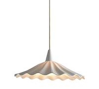 Lustre Nordique Lampe à Suspension En Céramique Blanche En Forme de Feuille de Lotus Applique Murale à 2 Lumières pour Îlot de Cuisine