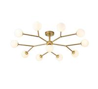 Lustre Nordique Post-Moderne, Suspension Moléculaire Dorée Minimaliste Pour Salle À Manger Ou Chambre, Abat-Jour En Verre, Plafonnier G4, Doré, 9 Lumières, Modèle 11 Lumières./Doré/11 Lumières