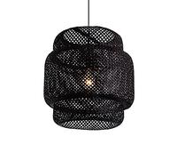 Lustre Nordique tissé à la Main, luminaire décoratif Suspendu en Osier et rotin, Lampe tissée, Lanterne rétro Japonaise en Osier, luminaire créatif pour Chambre à Coucher ou Salle à Manger