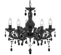 Lustre Original 5X E14 Noir Ø48Cm Lampe Suspendue Cristal Éclairage