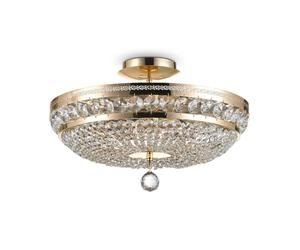 Lustre Ottilia Classique Extravagant, Métal de Couleur Doré au Design élégant, style baroque, rond, chic, en cristaux, ecxl. E14 6x60W 220V