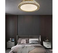 Lustre Ovale Moderne et Luxueux en Cristal doré, éclairage au-Dessus de la Table à Manger, Lampe Suspendue de Plafond pour appareils électroménagers, Tendance 2025 (lumière Chaude, diamètre
