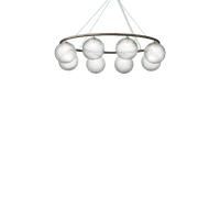 Lustre ovale Nuura Miira 8, Bronze foncé/optique transparent