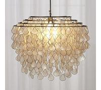Lustre, plafonnier coquillage médiéval nordique français, suspension coquillage miroir rétro simple, plafonnier branche pour chambre d'enfant, pour chambre, entrée, salle à manger, chambre de fille, h