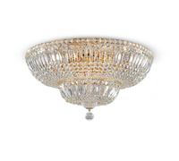 Lustre plafonnier plafonnier lampe de chambre cristaux or D 60 cm