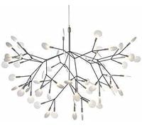 Lustre Plafonnier pour Salle à Mangerchandelier, Lampe Lustre LED, Suspension Classique Heracleum II Feuille D’Arbre V-intage LED Lights par Bertjan Pot De Mooi S, Black 45 Heads, Warm White