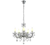 Lustre plafonnier suspension 5 flammes Lustre 5 bras, 5x E14, diamètre x hauteur 44 x 128 cm, salon salle à manger