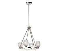 Lustre Plafonnier Suspension Lampe LED Verre Nickel D 53,7 Cm