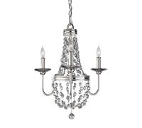 Lustre Plafonnier Suspension Nickel D 47 Cm Lampe De Salle À Manger 3 Braises