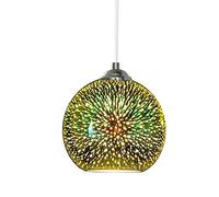 Lustre Post Moderne en Verre de Feux d'Artifice Coloré 3D, Lampe à Suspension d'Art de Feux d'Artifice Barre de Goutte de Pluie Lampe à Suspension de Personnalité Montage Créatif pour Loft