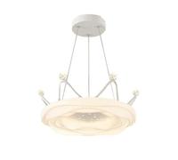 Lustre pour Chambre à Coucher, Style Princesse Nuage, à intensité Variable, LED, Style Nordique, Blanc Lait, luminaire Suspendu pour Chambre d'enfant, Salle à Manger, Salon, Cuisine