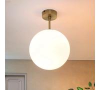 Lustre Premium En Verre Boule En Laiton Bronze Clair Blanc Lampe Cuisine