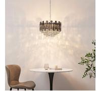 Lustre prestige pampilles en cascade fumées et transparentes - Tarragona