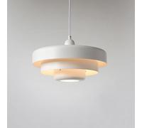Lustre Pyramidal Coloré pour Un éclairage Unique dans Les Bars, Les Cafés, Les Cuisines Et Les Chambres, Abat-Jour Ronds à 3 Niveaux, Style Ferme, Design Inspiré du Gâteau Arc-en, White