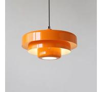Lustre Pyramidal Coloré pour Un éclairage Unique dans Les Bars, Les Cafés, Les Cuisines Et Les Chambres, Abat-Jour Ronds à 3 Niveaux, Style Ferme, Design Inspiré du Gâteau Arc-en, Orange
