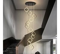 Lustre réglable 12/15/18 lumières pour Hauts plafonds, 300 cm, avec télécommande et variateur. Design créatif à Monter soi-même pour l'éclairage d'escalier et d'entrée.