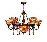 Lustre rétro créatif de Grande Taille en Cristal Dobby Lustre en Verre teinté Convient pour la Salle à Manger, Le Salon, Le Couloir, l'escalier, l'éclairage Moderne