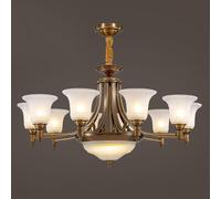 Lustre rétro en verre entièrement en cuivre, éclairage vintage, luminaire antique, éclairage de ferme, lustre industriel, suspension en laiton, décoration d'intérieur traditionnelle, lumière