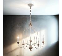 Lustre Rustique CANDELA 8 Shabby Blanc Lampe De Table Réglable