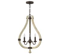 Lustre Rustique En Bois Et Métal Réglable Jusqu'à 3,3 M Pour Table À Manger