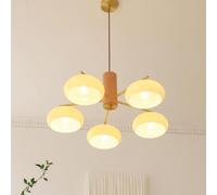 Lustre Rustique en Forme de Roue de Chariot, 12/24 lumières, Rond, Noir, avec chaîne réglable pour Hauts plafonds, idéal pour Salon, Salle à Manger ou Hall d'entrée. Couleur : Marron.