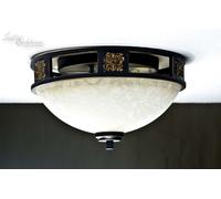 Lustre Rustique En Verre Pour Plafond, Lampe De Style Campagnard