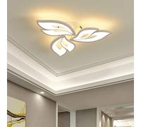 Lustre Salon Moderne Plafonnier Cuisine Lustre Chambre Lustre salle a manger Décoratif Forme Fleur Design Décor Luminaire Led Dimmable 3000-6500K avec Télécommande La Chambre enfants Plafonnier (3)