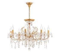 Lustre - Sevilla - Or & Cristal - 8 Lumières - E14 - 76 cm Diamètre