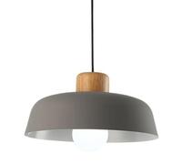 Lustre Simple en Fer avec Abat-Jour coloré créatif, Lampe Suspendue à tête Unique à vis E27 pour éclairage décoratif de Bar de Porche (Naturel)