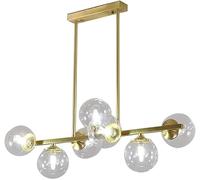 Lustre simple en métal et laiton brossé, luminaire suspendu linéaire, Compatible avec la à ., le salon et la cuisine,lumières suspendues